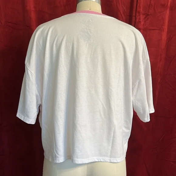 Malibu Barbie Embroidered Boxy Crop Plus T-Shirt - Picture 3 of 4